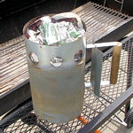 Full view of a chimney charcoal starter